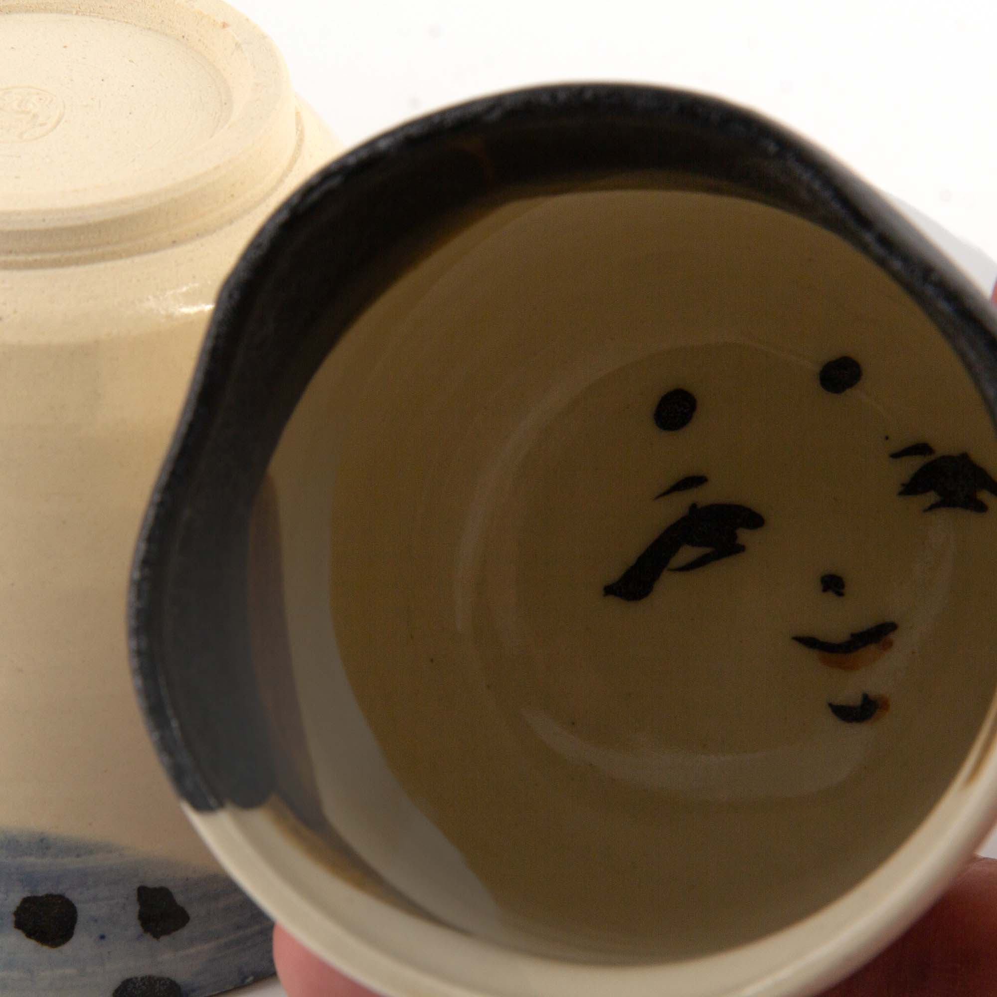 HYAKUFUKU Jikinoyunomi Set Porzellantasse 220 ml Beige Braun – Bild 6