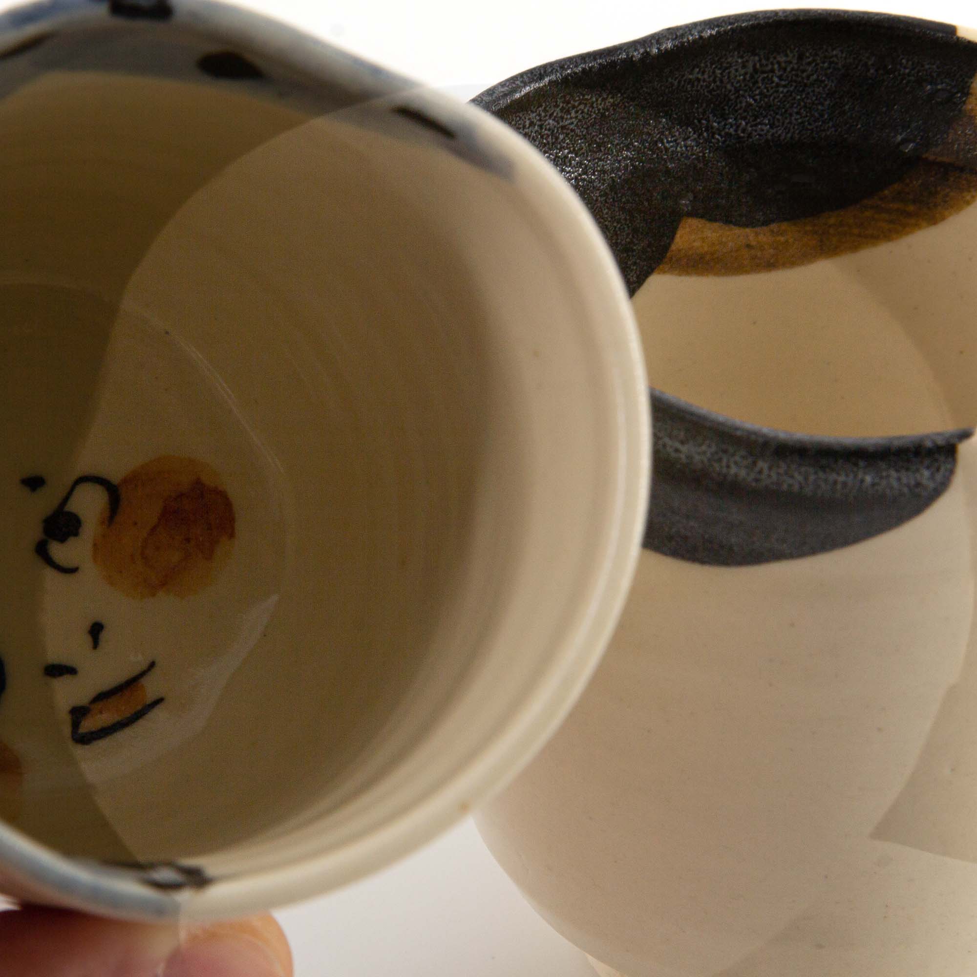HYAKUFUKU Jikinoyunomi Set Porzellantasse 220 ml Beige Braun – Bild 7
