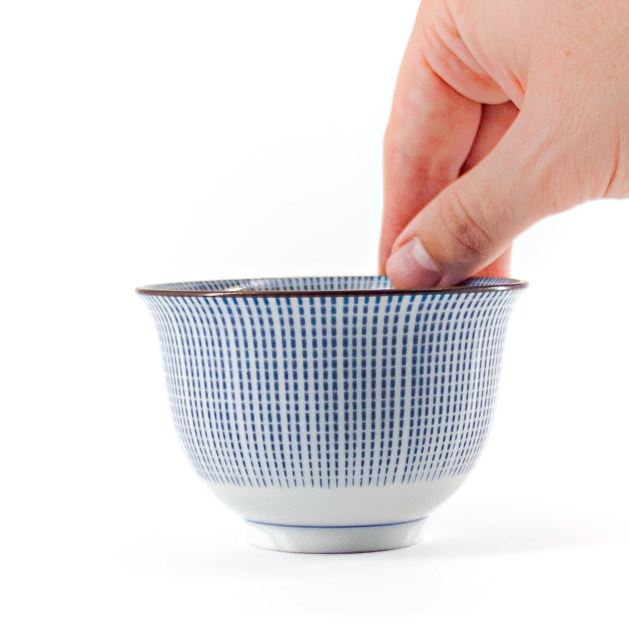 TOKUSA Jikinoyunomi Porzellantasse 180 ml Weiß Blau – Bild 2