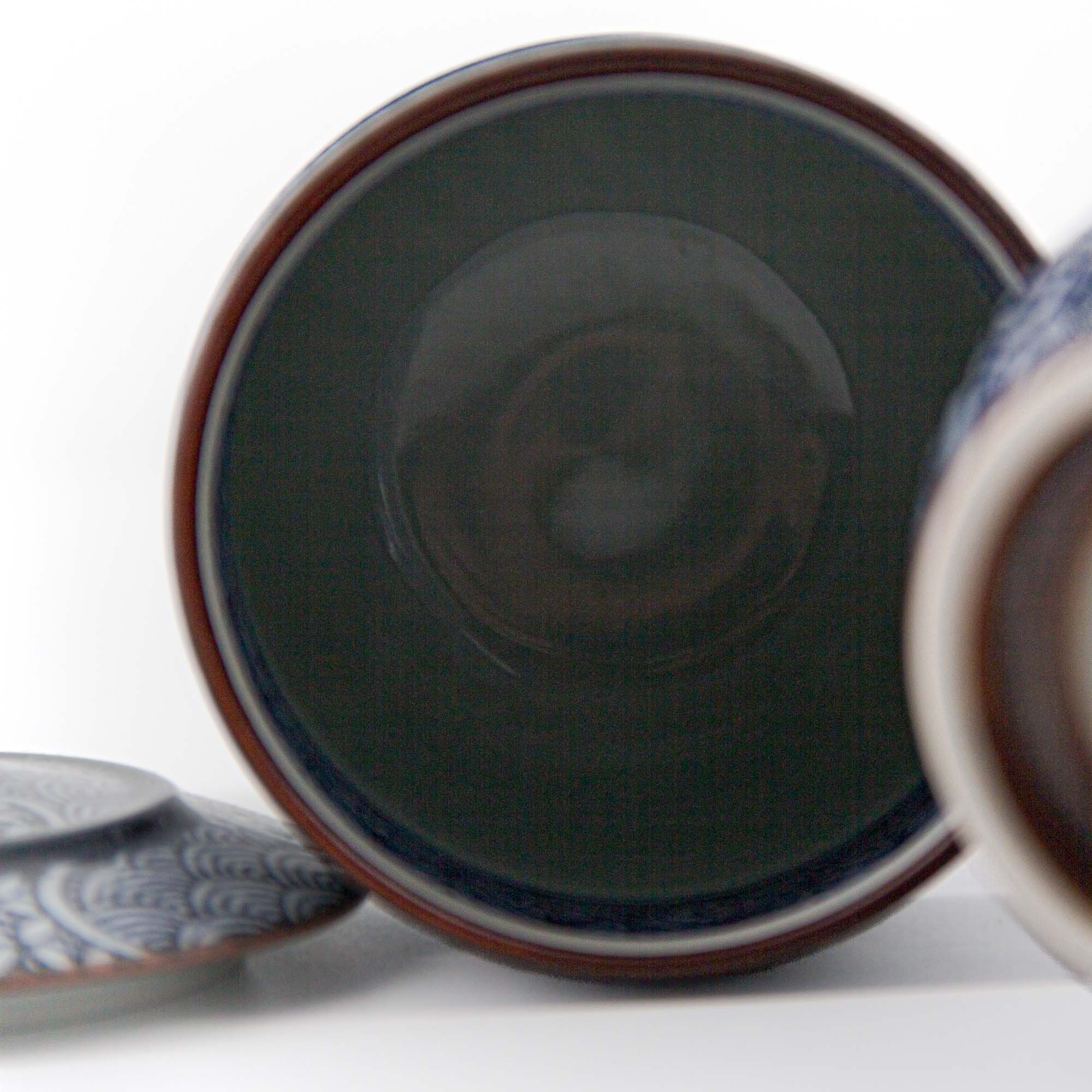 KIYOMIZU Jikinoyunomi Porzellantasse 190 ml Blau Weiß – Bild 5