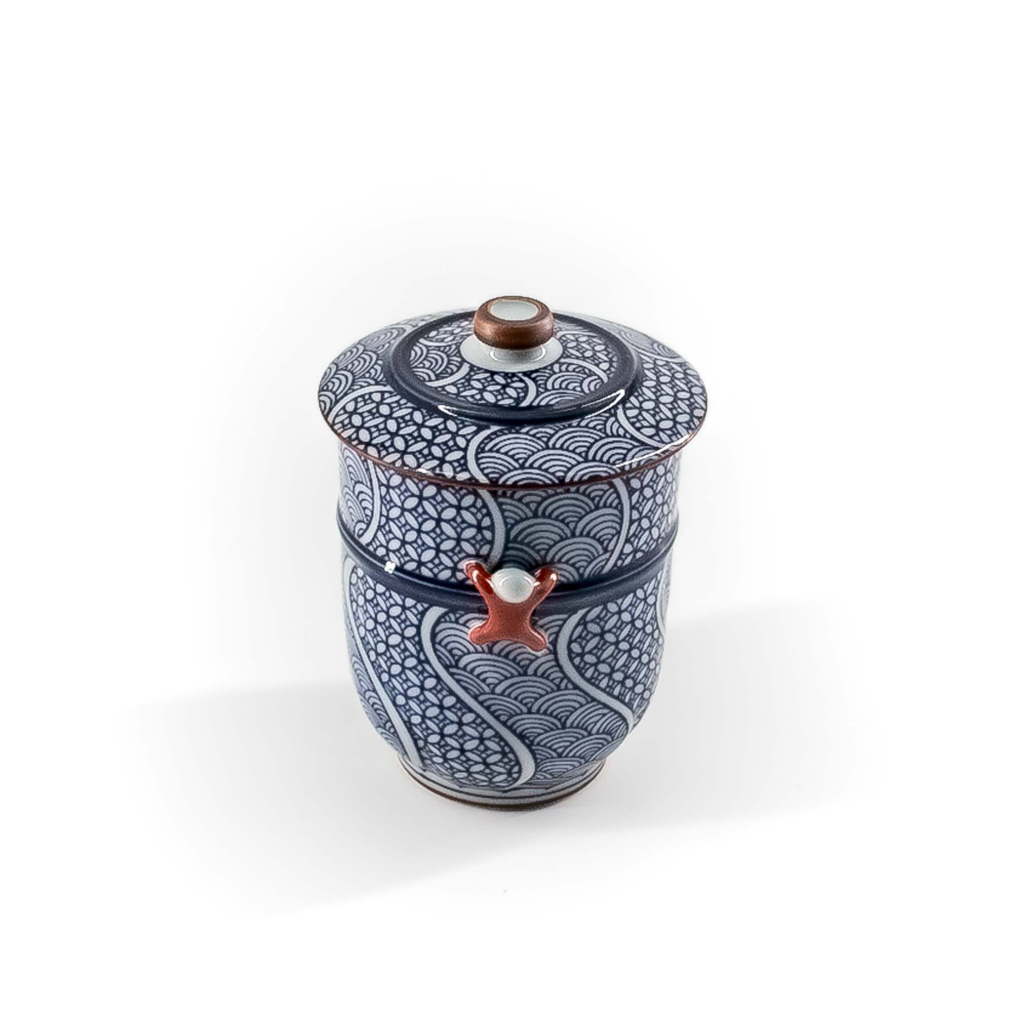 KIYOMIZU Jikinoyunomi Porzellantasse 190 ml Blau Weiß – Bild 12