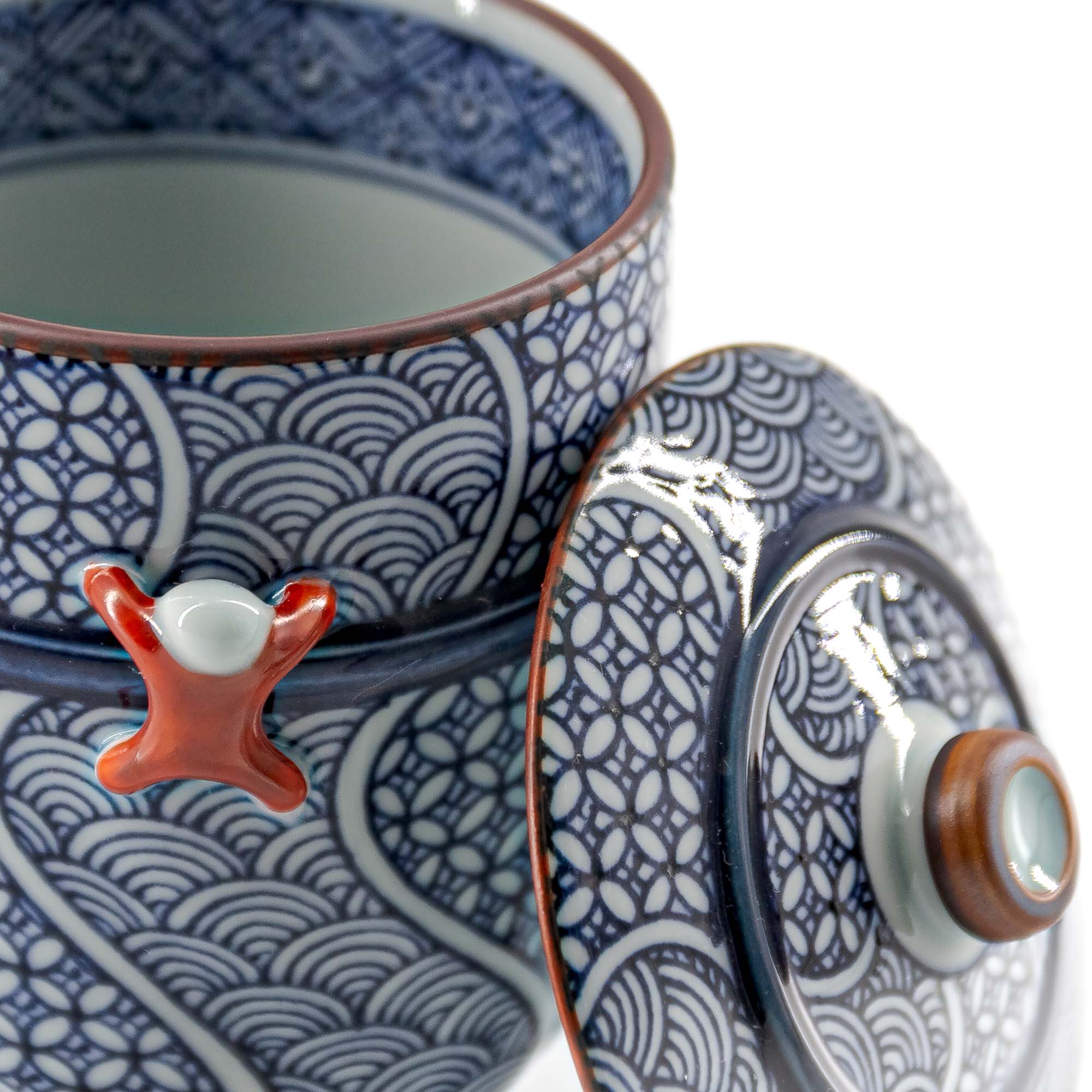 KIYOMIZU Jikinoyunomi Porzellantasse 190 ml Blau Weiß – Bild 13