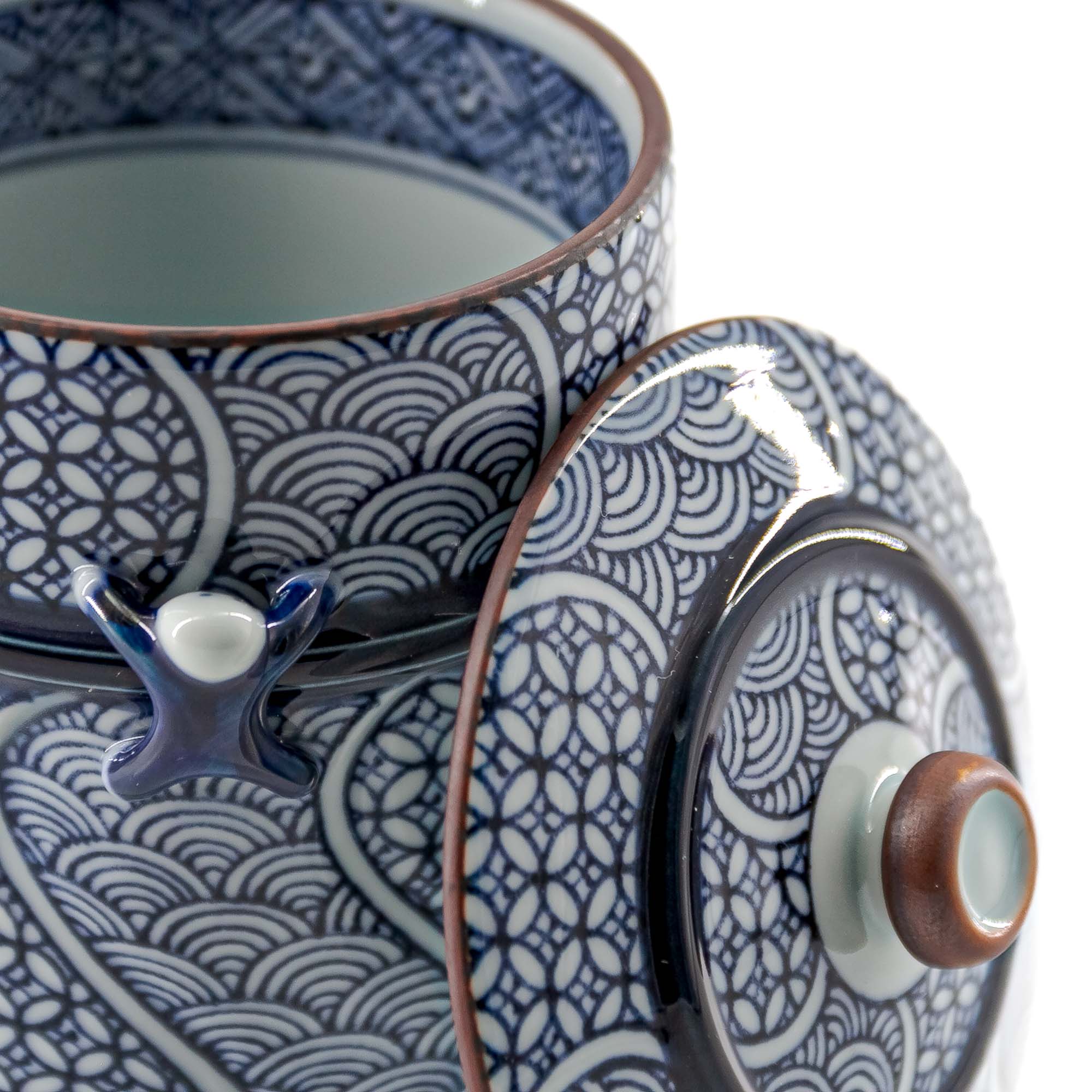 KIYOMIZU Jikinoyunomi Porzellantasse 190 ml Blau Weiß – Bild 15