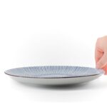 TOKUSA Sara Teller Ø 25.5 cm Weiß Blau – Bild 2