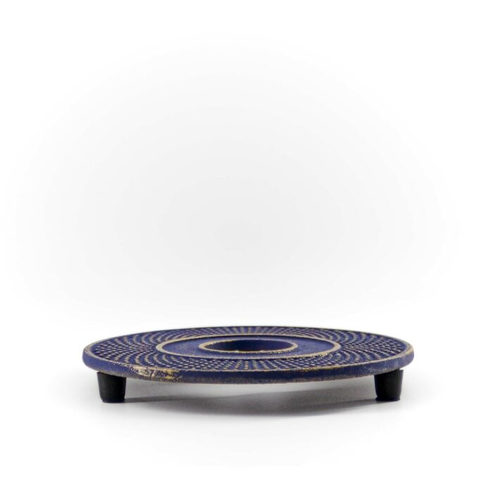 409412 arare kannenuntersetzer tetsubindai blau gold 001