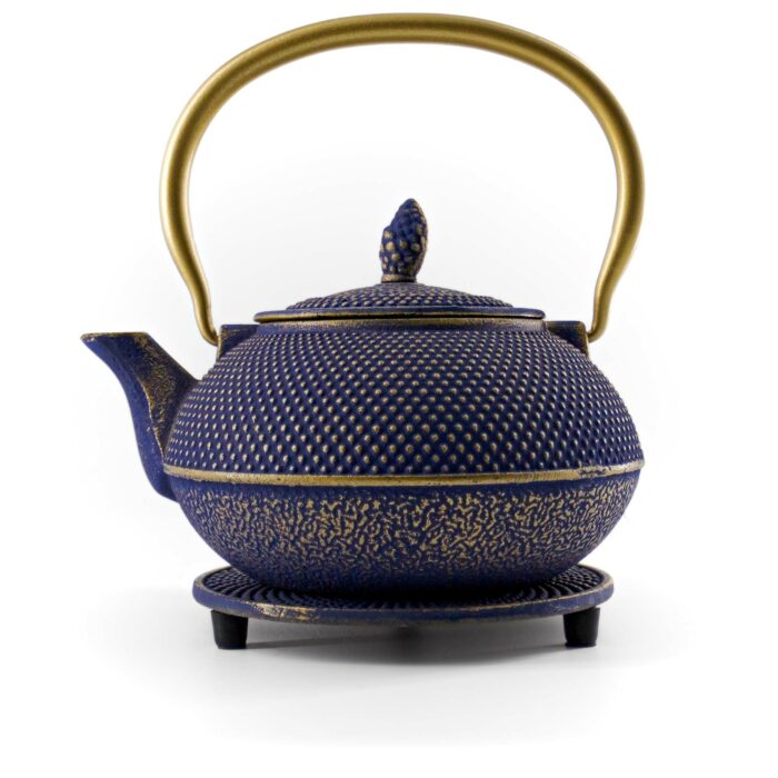 409412 arare kannenuntersetzer tetsubindai blau gold 003
