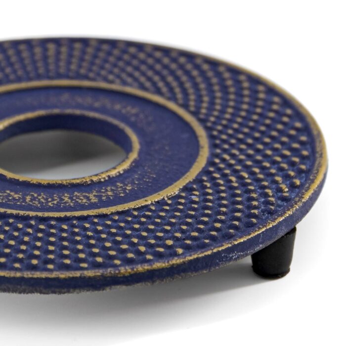 409412 arare kannenuntersetzer tetsubindai blau gold 005